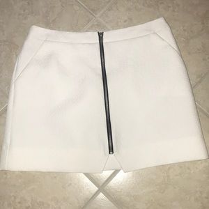White mini skirt